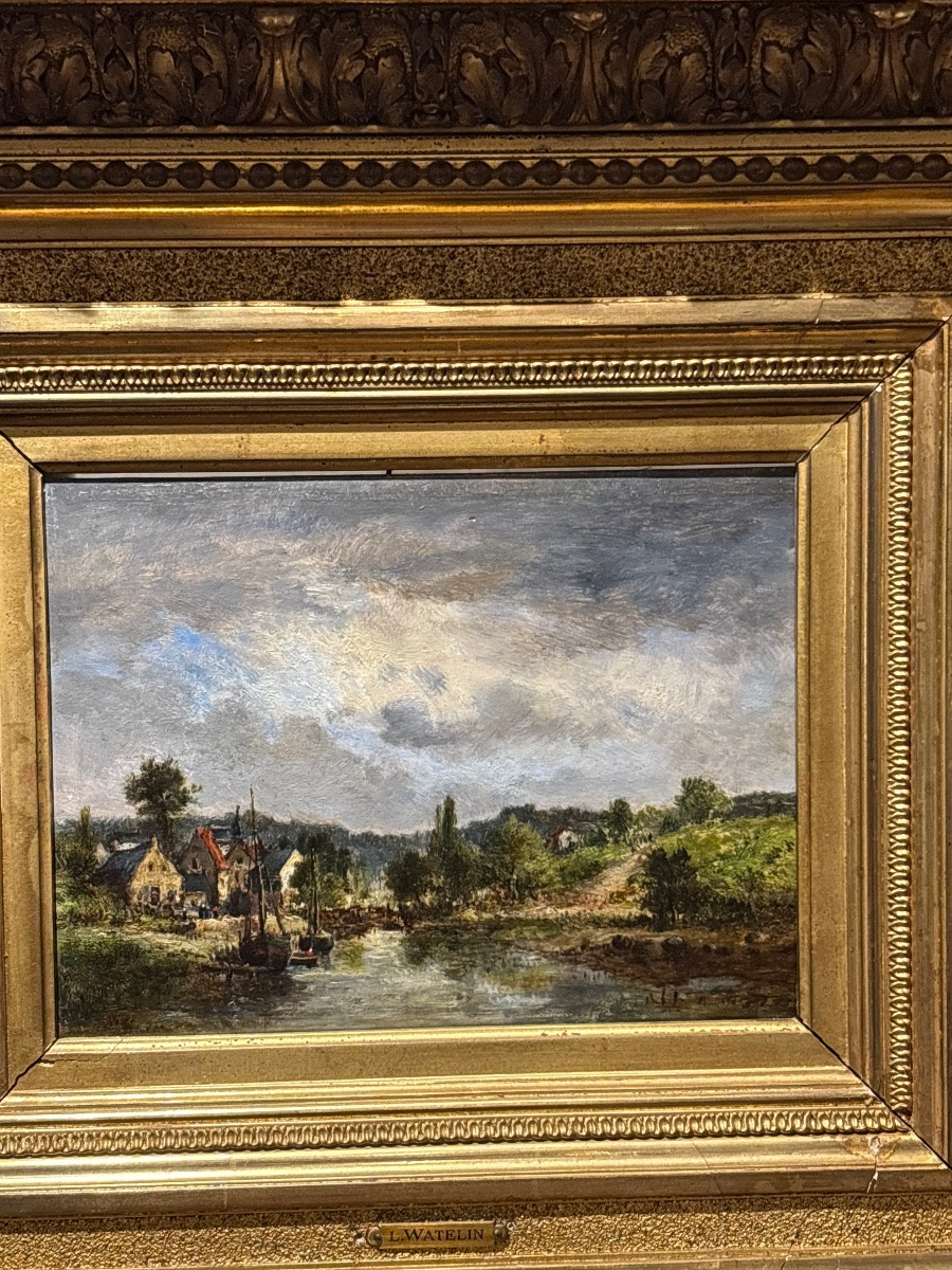 Tableau Marine XIX E Oil On Mahogany Louis Watelin-photo-2