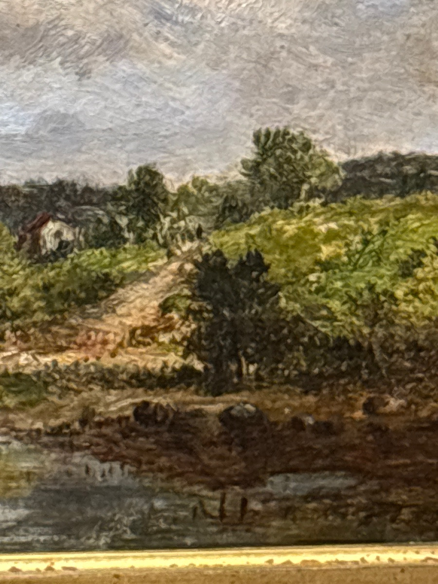 Tableau Marine XIX E Oil On Mahogany Louis Watelin-photo-1