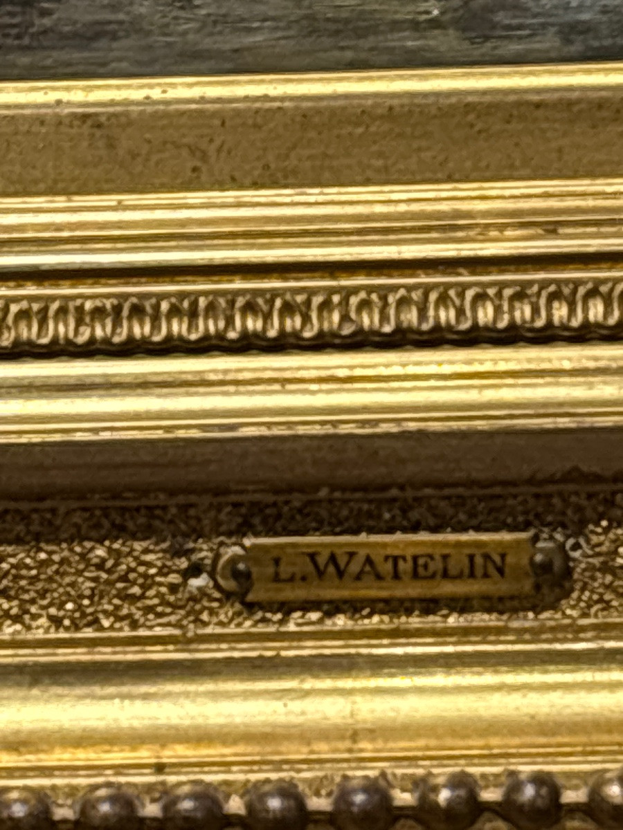 Tableau Marine XIX E Oil On Mahogany Louis Watelin-photo-3