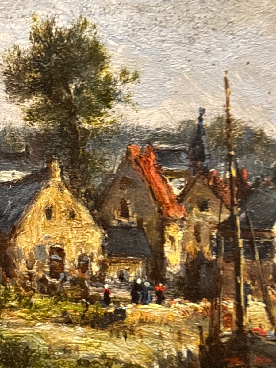 Tableau Marine XIX E Oil On Mahogany Louis Watelin-photo-5