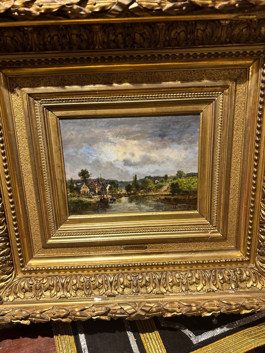 Tableau Marine XIX E Oil On Mahogany Louis Watelin-photo-6