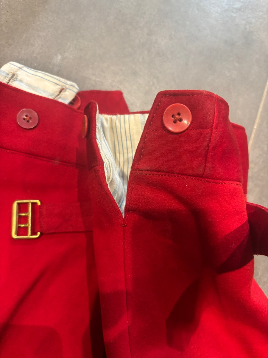 Ancien Pantalon uniforme militaire XIXe garance rare ETAT Neuf -photo-3