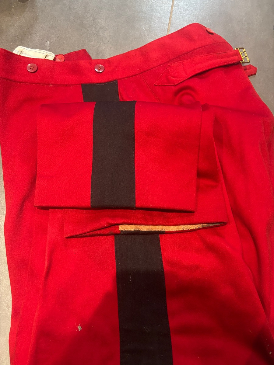 Ancien Pantalon uniforme militaire XIXe garance rare ETAT Neuf -photo-3