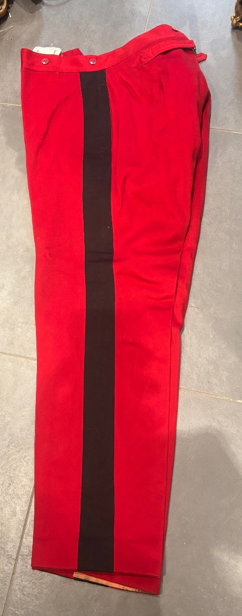 Ancien Pantalon uniforme militaire XIXe garance rare ETAT Neuf 