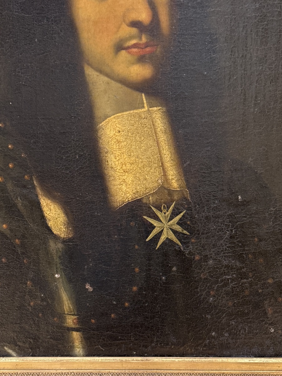 Chevalier de l ordre de Malte labastie l'an 1657 tableau portrait huile sur toile militaire -photo-3