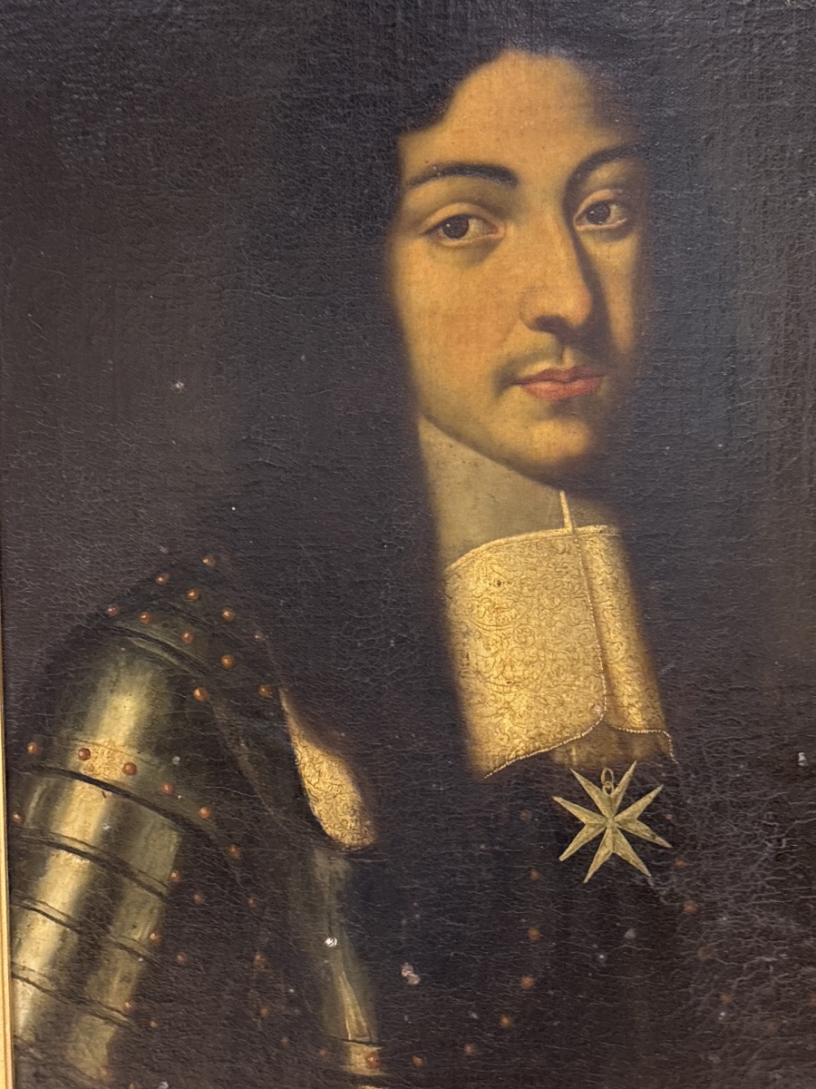 Chevalier de l ordre de Malte labastie l'an 1657 tableau portrait huile sur toile militaire -photo-4