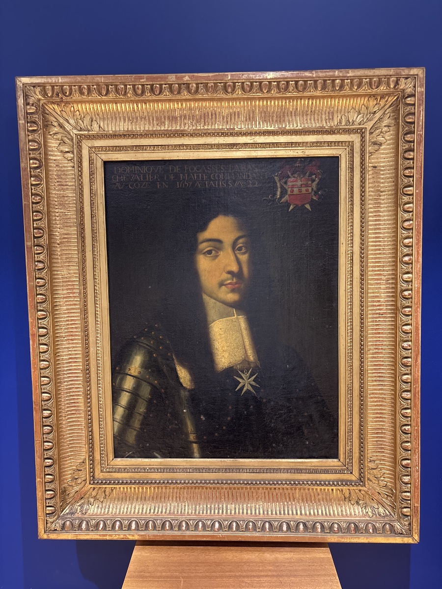 Chevalier de l ordre de Malte labastie l'an 1657 tableau portrait huile sur toile militaire 