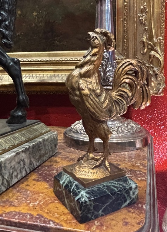 Le coq gaulois bronze par geo guesnel vers 1900-photo-4