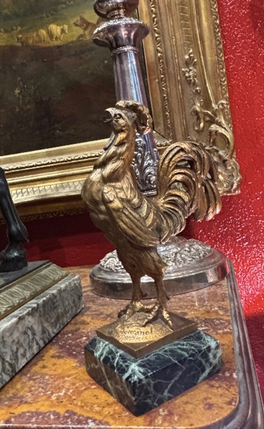 Le coq gaulois bronze par geo guesnel vers 1900