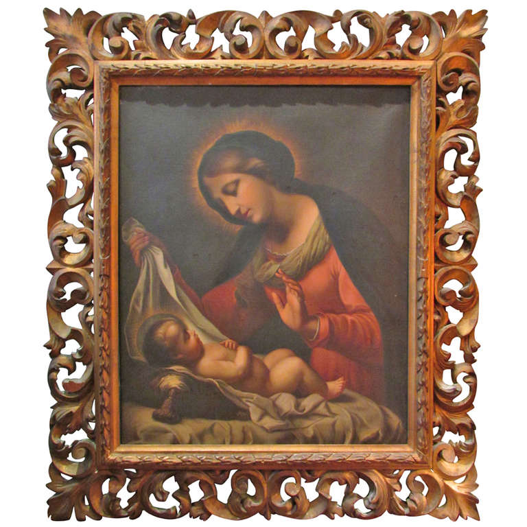 Table XIX Old Italian School A Virgin Madonna And Child Oil On Canvas