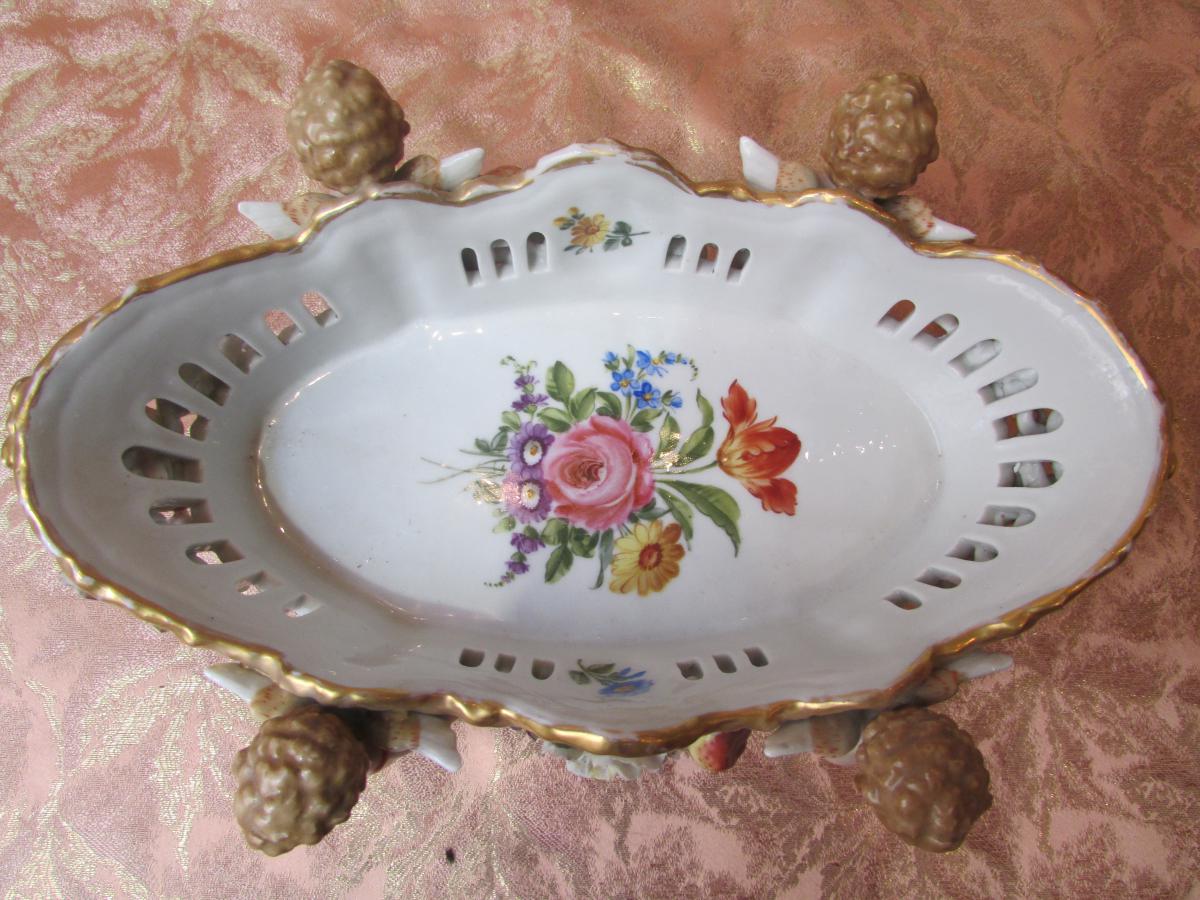 Coupe Banette XIXeme Von Schierholz Thuringia Porcelaine Putti Porcelain -photo-4