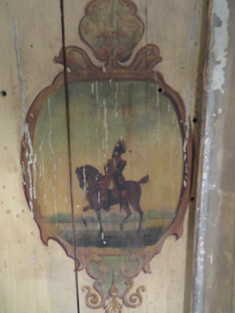 Extremely Rare Military Woodwork With Marshals & Generals Of The Empire In Painted Wood Period 1815-photo-4