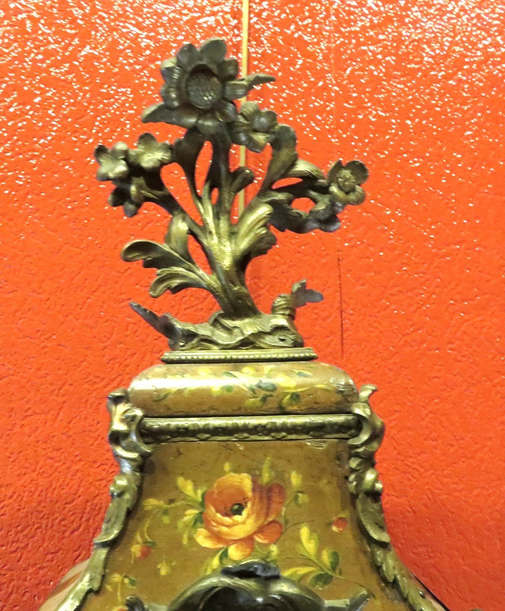 Ancien Cartel D Applique époque Louis XV  XVIIIe Et Sa Console Cul De Lampe Vernis Martin -photo-1