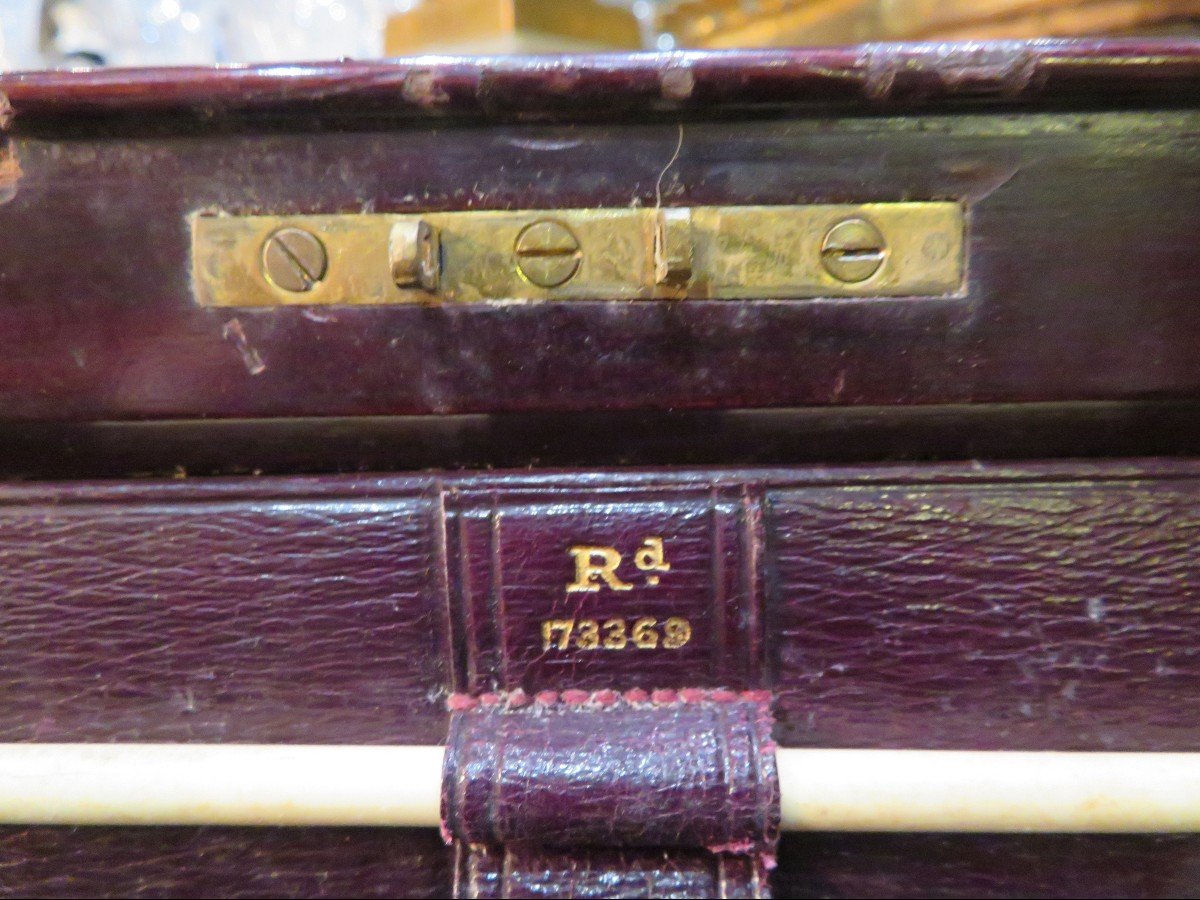 English Travel Writing Box 19th Century Victorian Rosewood Marquetry Barry & Sons-photo-3