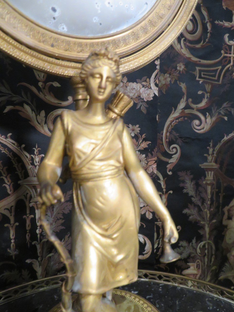 Psyche & Toilet Candlesticks In Bronze And Crystal Empire A Decor Of Diana The Huntress Nineteenth-photo-1