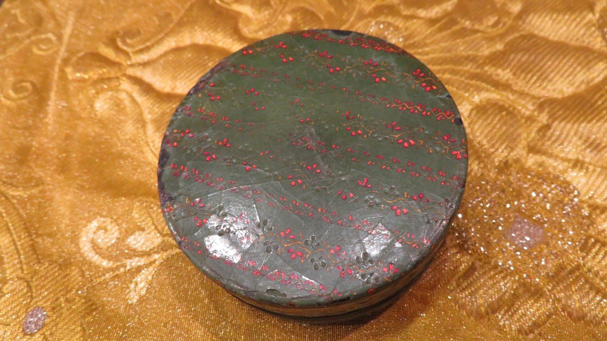 Round Fly Box Eighteenth Century Lxvi Miniature In Medallion Portrait D Elegant Box-photo-4