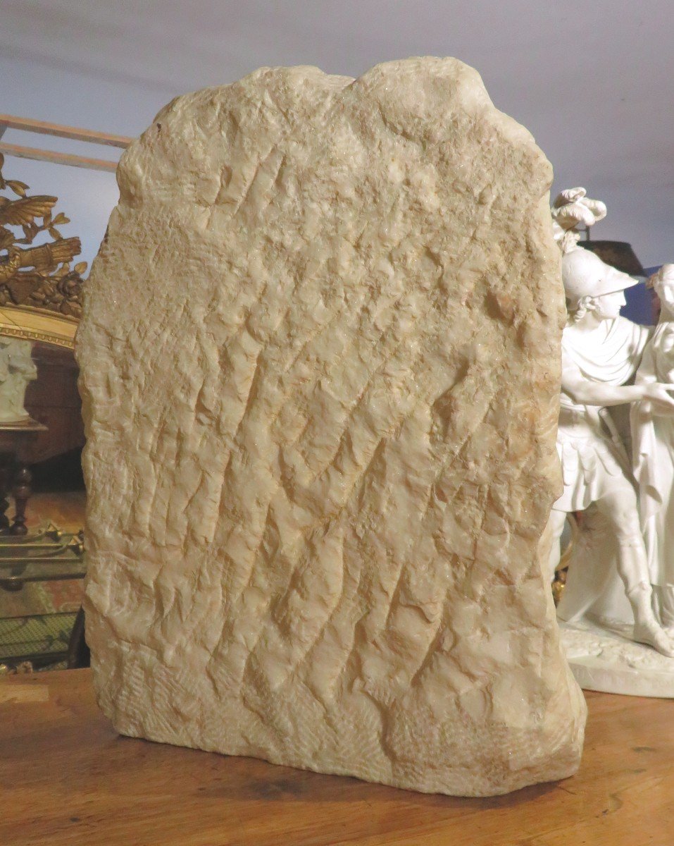 Carrara Marble Bust Sculpture Bas Relief Elegant Art Nouveau Period Signed Lebrun-photo-3