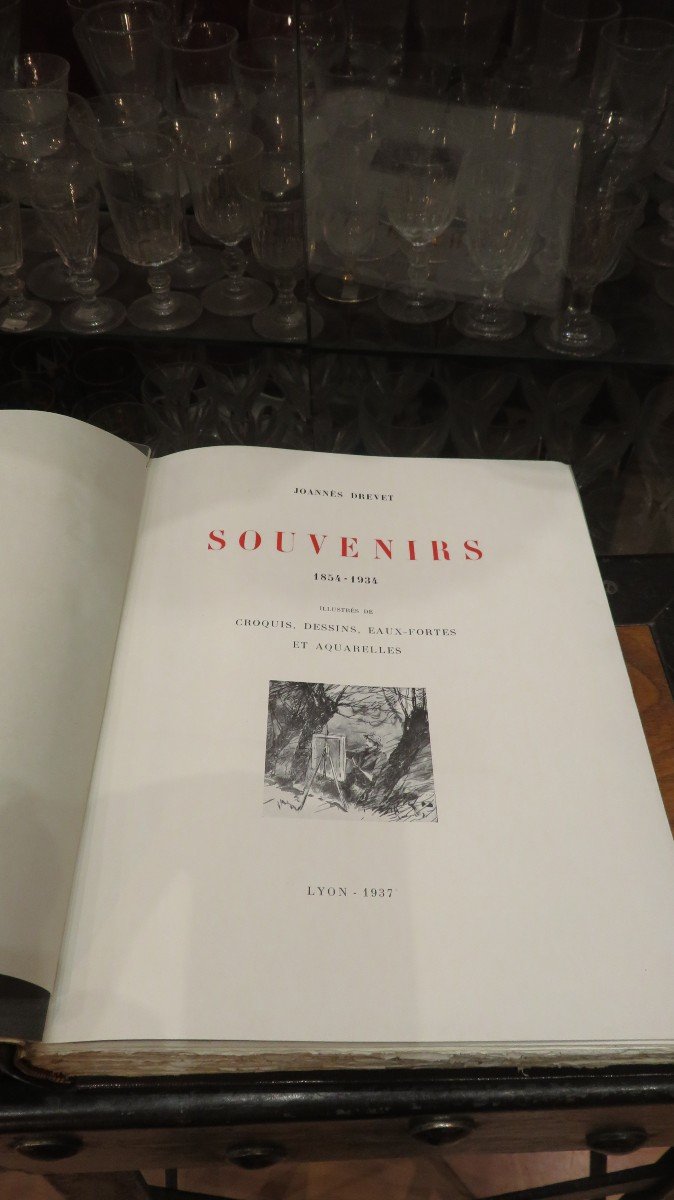 Book Joannes Drevet Souvenirs Lyon 1937 No32 For Théodore Olivier Watercolors Jean-baptiste-photo-3