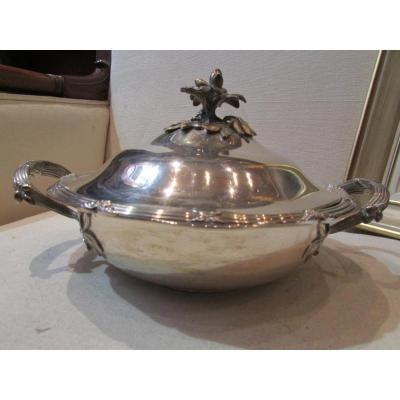 Vegetable Soup Tureen In Sterling Silver Minerve Poincon Louis XVI Style