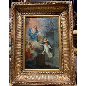 L ascension de saint Dominique huile sur toile XVII e ordre dominicain tableau religieux 
