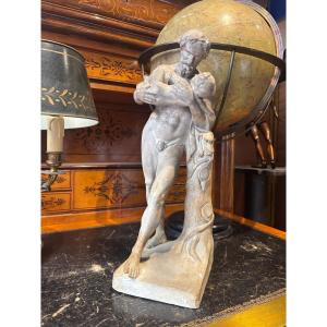 Silene et dionysos sculpture en platre epoque XIXe mythologie grecque 