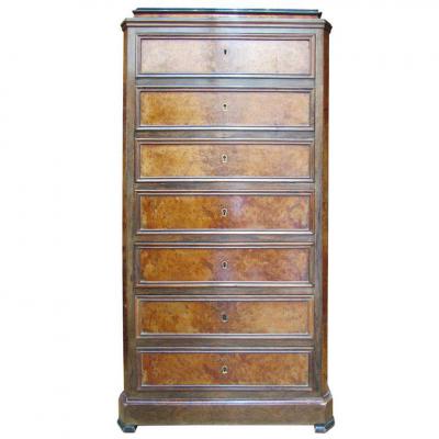 Ancien Secretaire Cabinet Scriban Epoque XIXeme Napoleon III Thuya Bois De Rose 