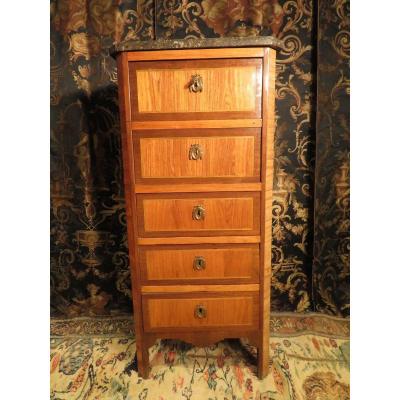 Rare Petit Secretaire Bureau D Enfant Epoque XVIIIe Louis XVI Marqueterie Bois De Rose