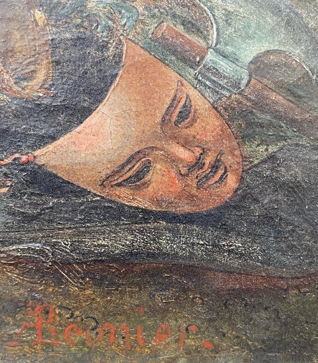 Remember You Will Die, Oil On Canvas 1850-photo-3
