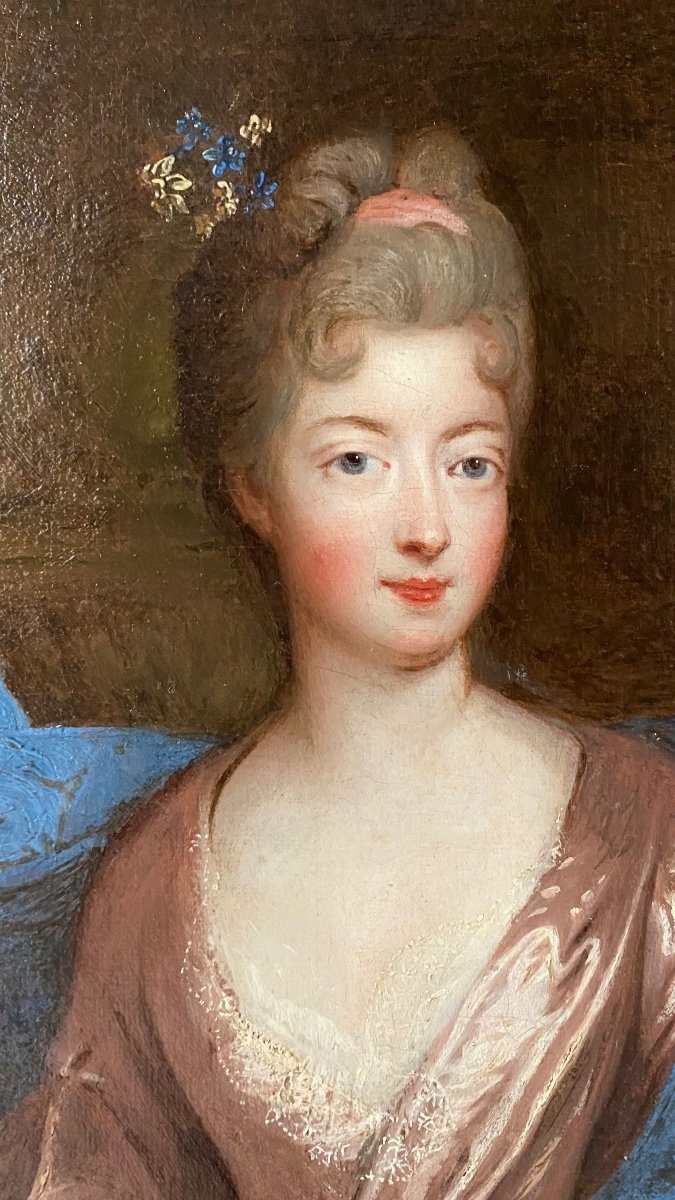 Portrait Of A Young Woman In Flora, François De Troy Around 1700-photo-3