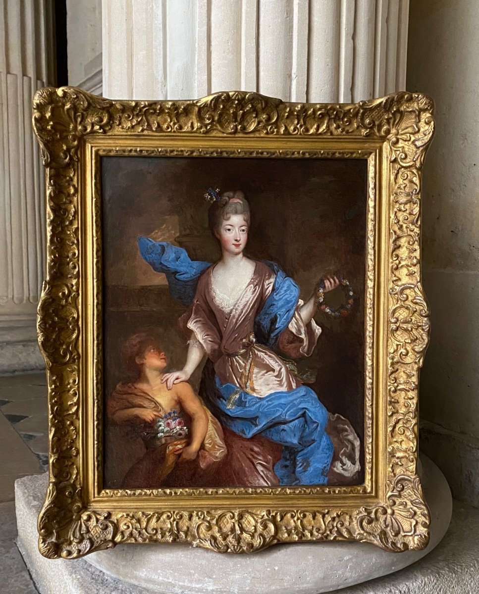 Portrait Of A Young Woman In Flora, François De Troy Around 1700