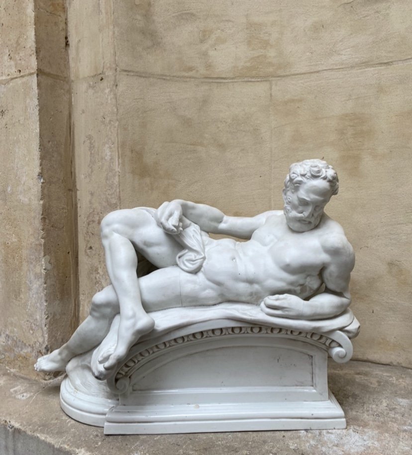 Le Jour Et La Nuit, Groupe En Biscuit De Capodimonte -photo-2