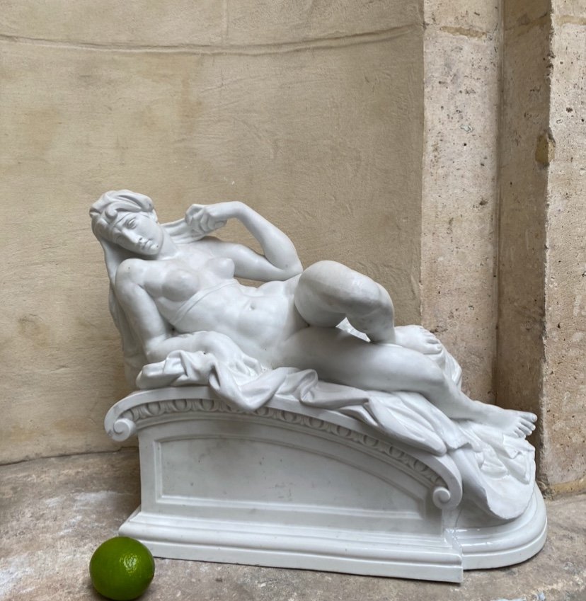Le Jour Et La Nuit, Groupe En Biscuit De Capodimonte -photo-3