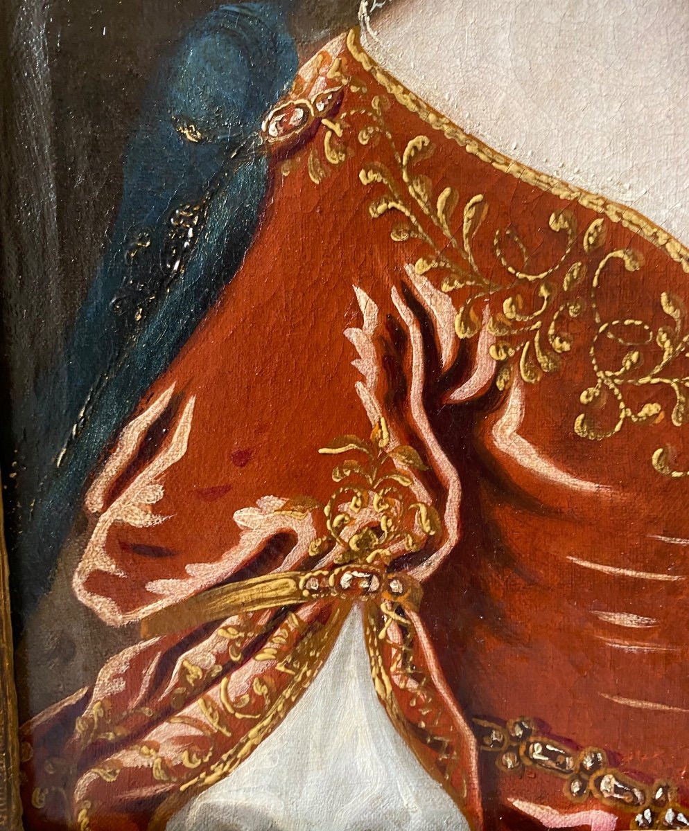 French Queen Marie Leszczynska And Louis XV, Pair Of Portraits After Van Loo-photo-3