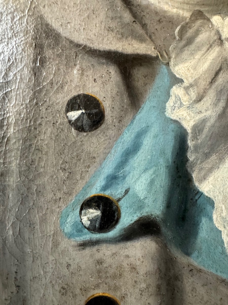Portrait Of A Man With A Blue Collar, Louis XVI Period-photo-1