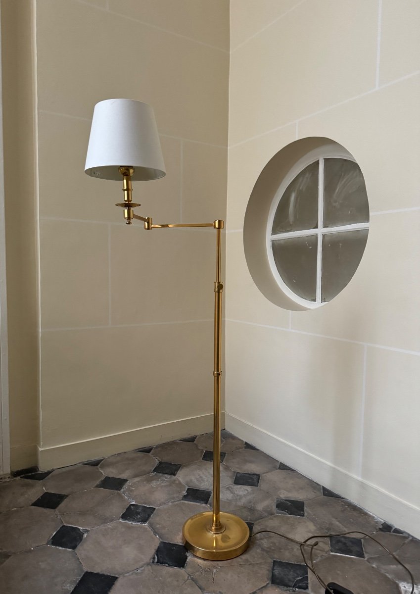 2 Reading Lights In Bronze And Gilded Brass From The 70s, Maison Baguès-photo-3