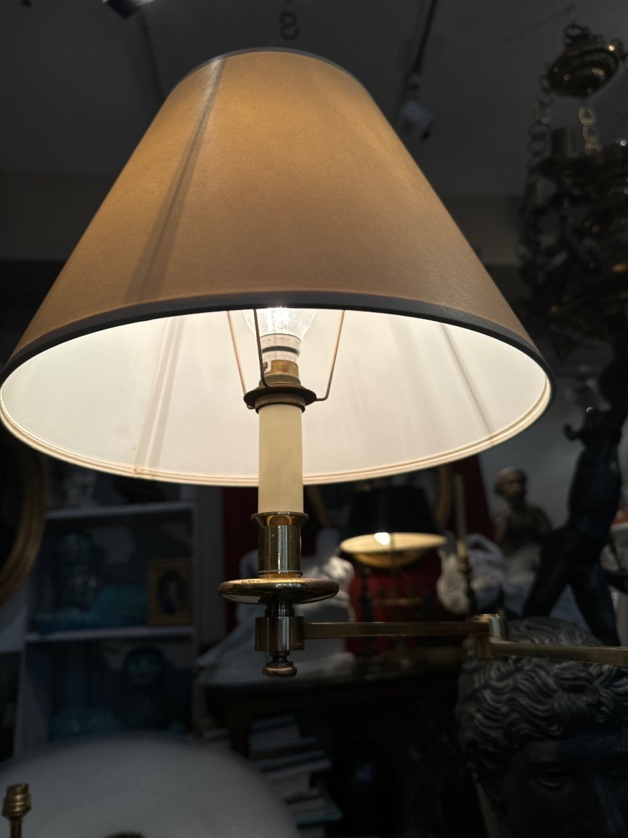2 Reading Lights In Bronze And Gilded Brass From The 70s, Maison Baguès-photo-8