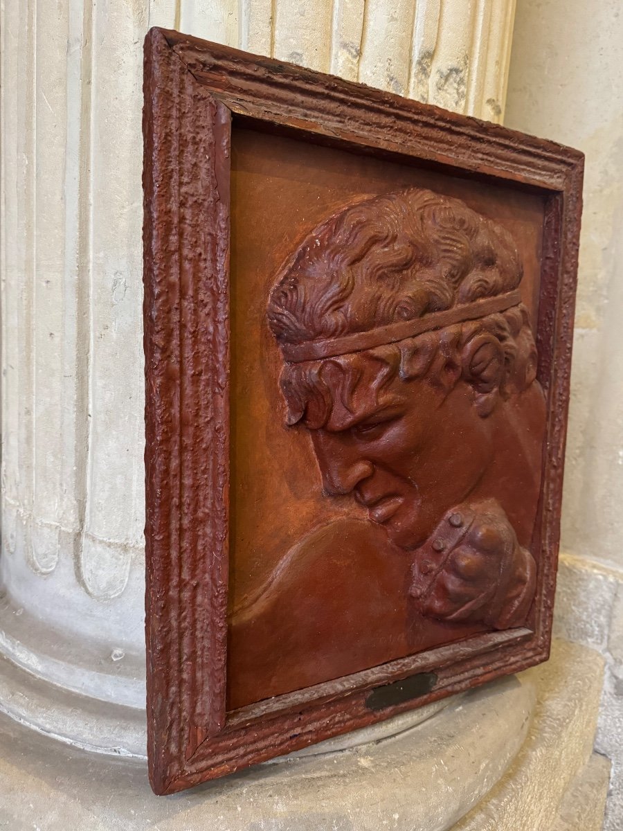 The Roman Pugilist, Bas-relief By Sammy Murray 1939-photo-3