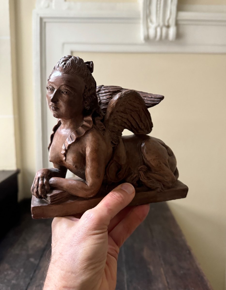 Pair Of Terracotta Sphinxes, Valentin Sonneschein, 18th Century -photo-3