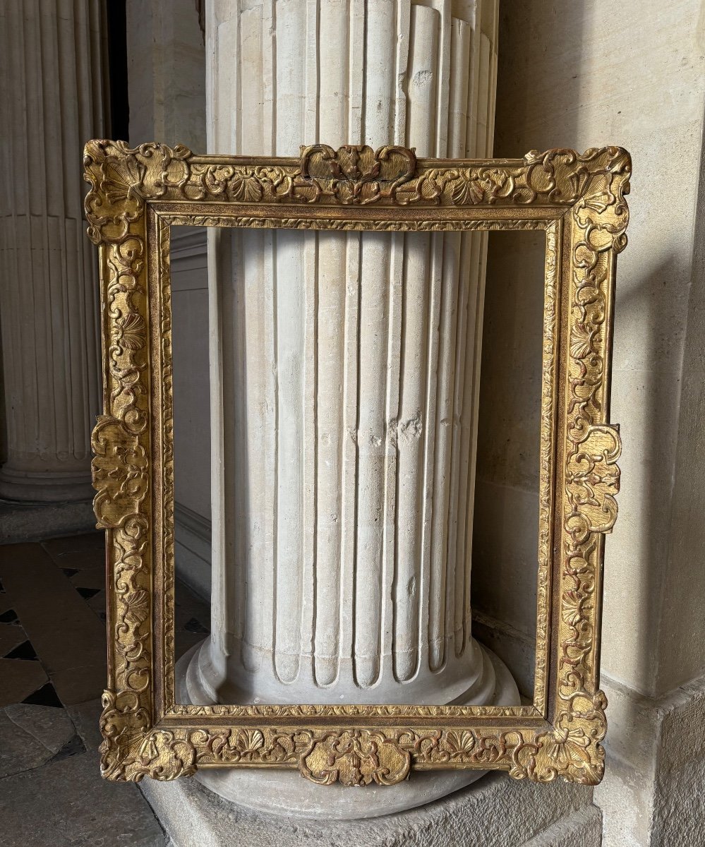 Cadre En Bois Sculpté d’Époque Louis XIV