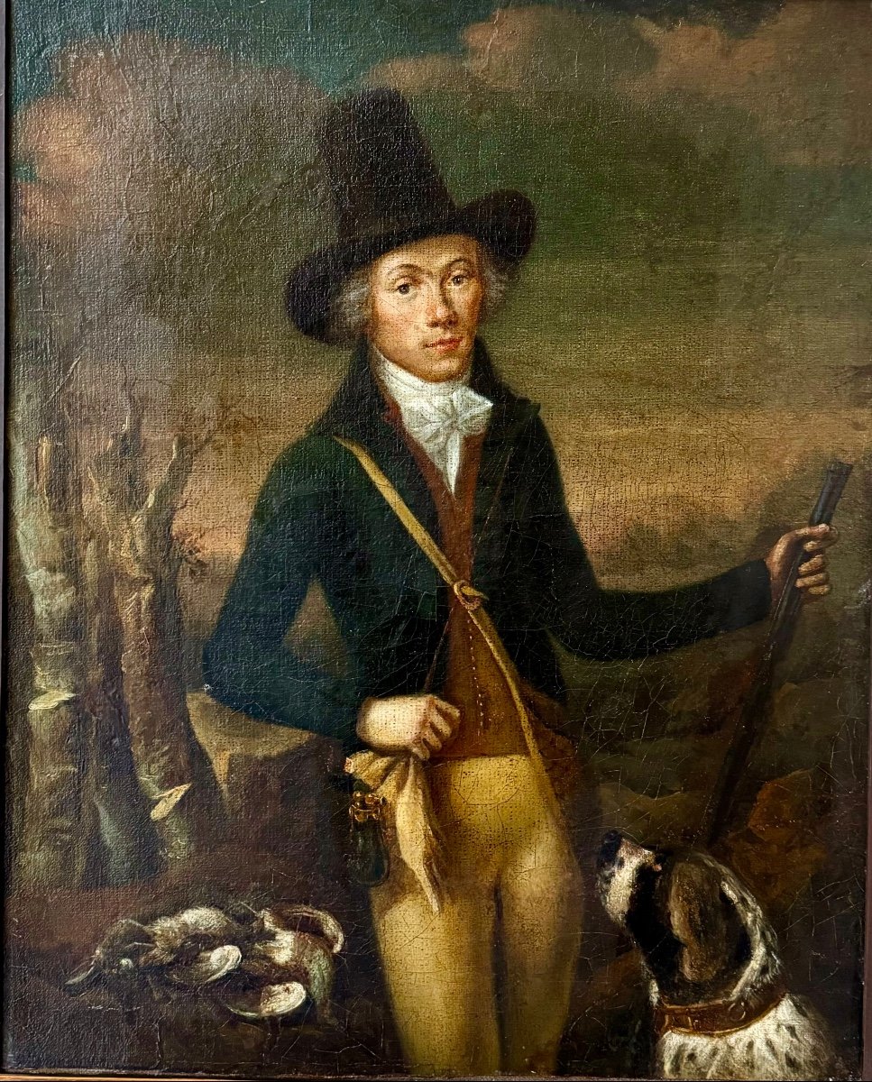 Portrait Of A Young Hunter, English School, Early 19th Century -photo-2