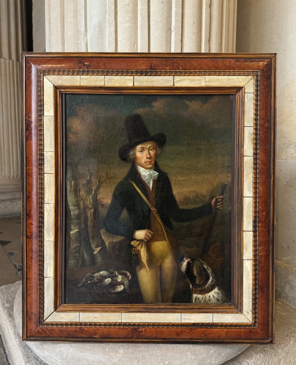 Portrait Of A Young Hunter, English School, Early 19th Century 