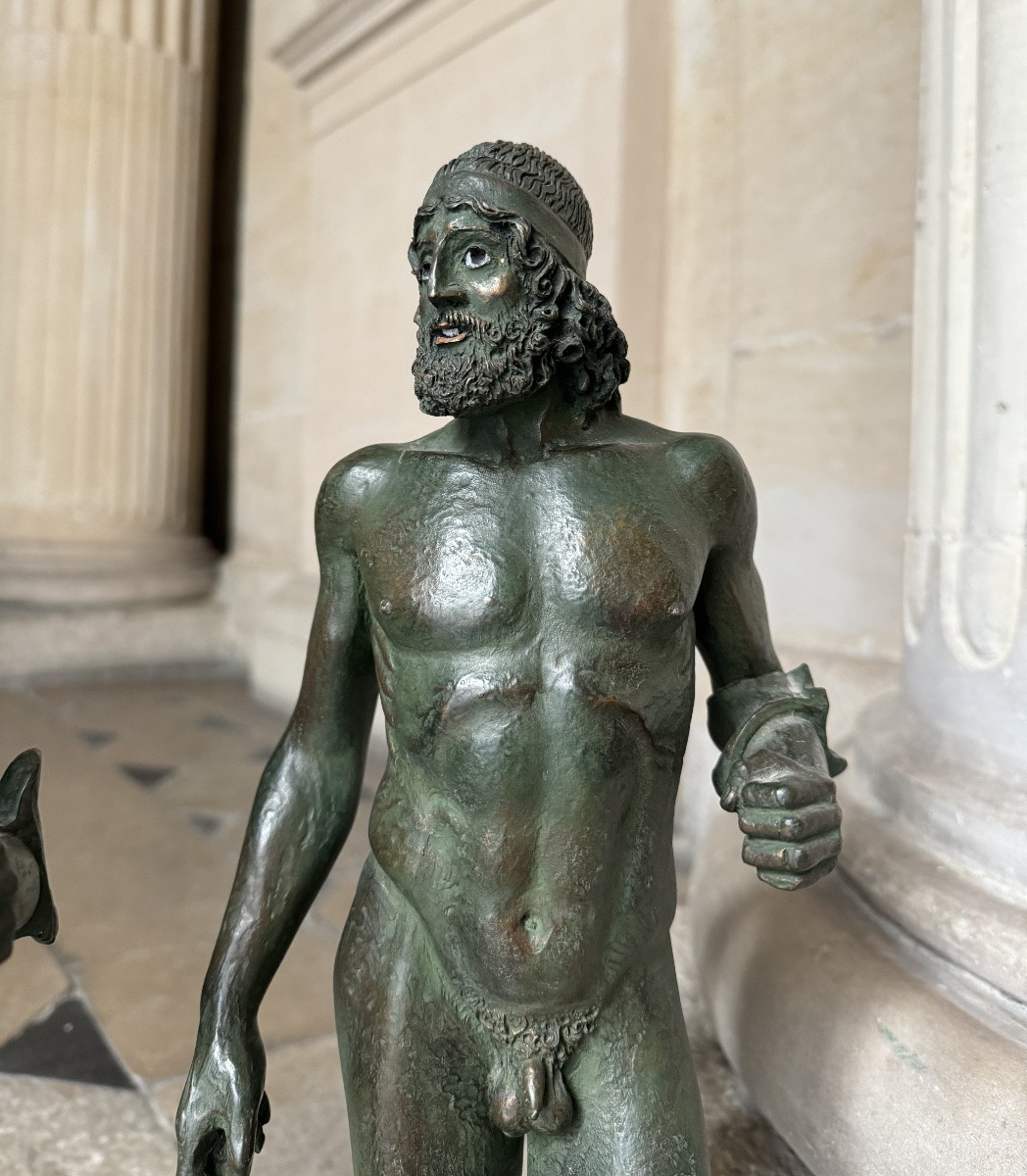 Guerriers De Riace, Paire De Statuettes  D’Après L’Antique -photo-2