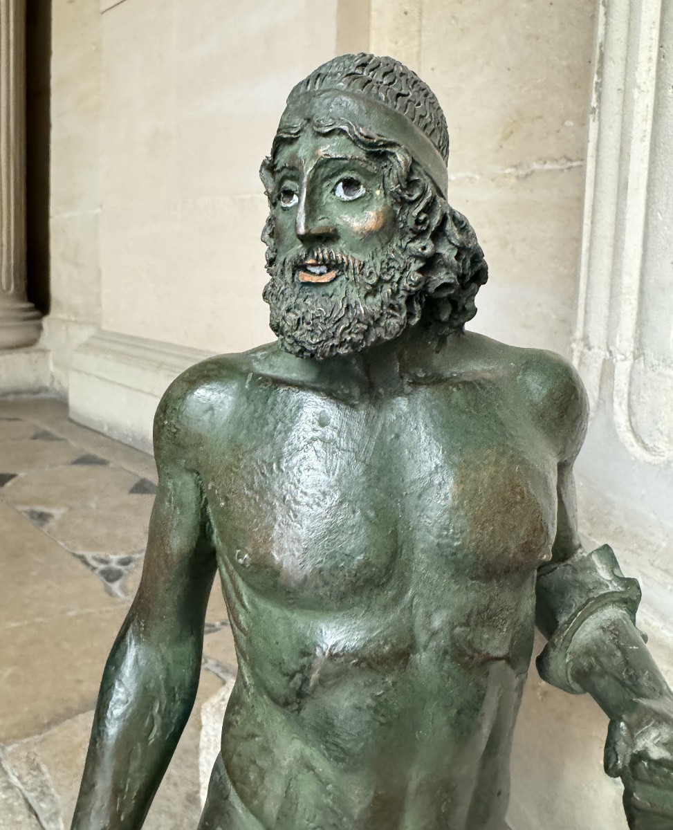 Guerriers De Riace, Paire De Statuettes  D’Après L’Antique -photo-3