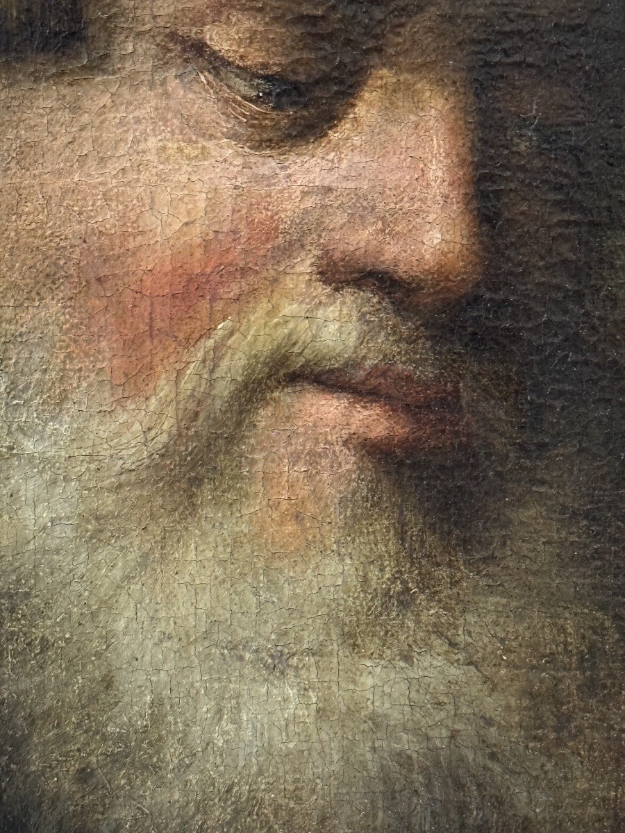 Portrait D’un Homme à La Barbe Blanche , École Hollandaise Vers 1700-photo-2