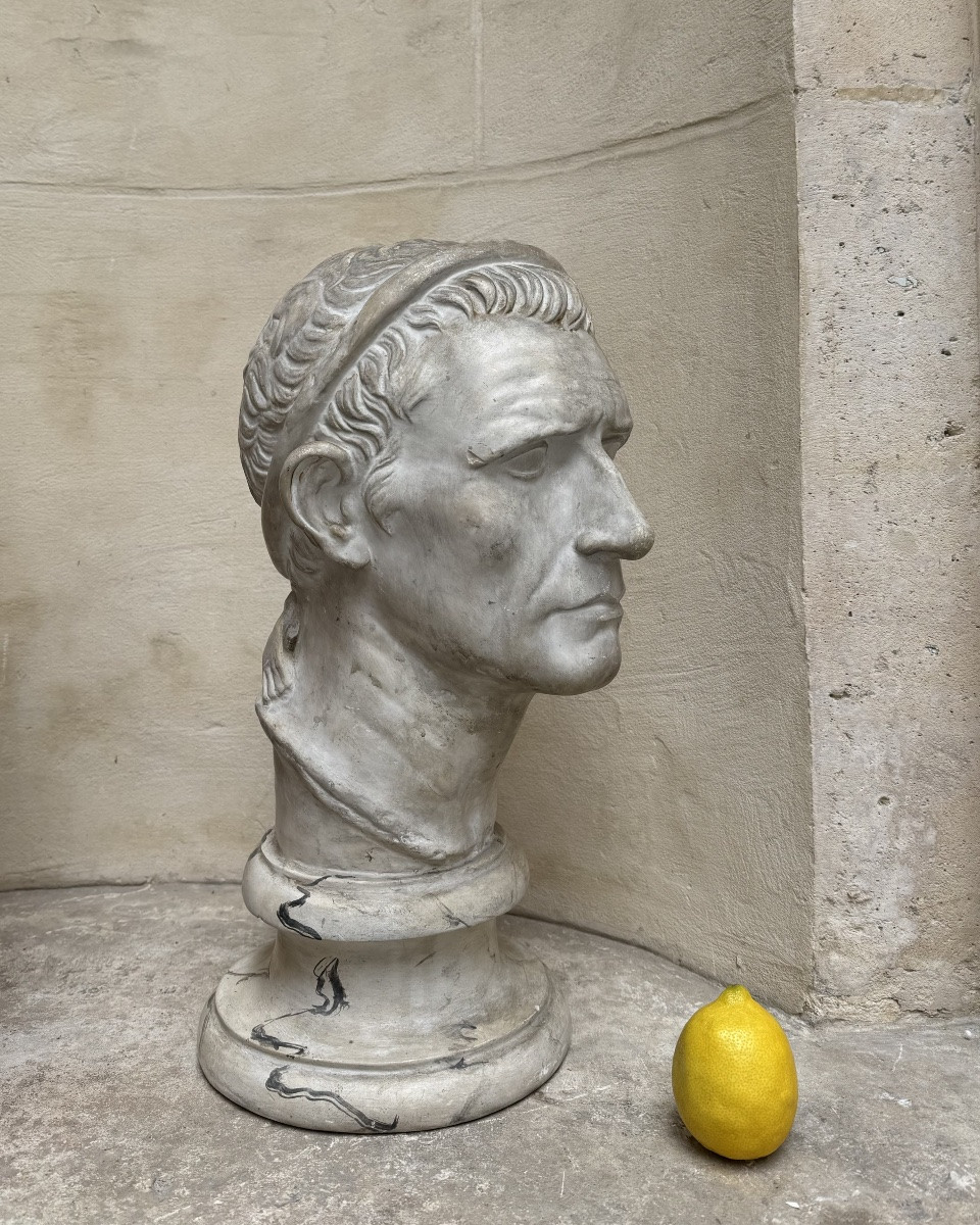 Bust Of Antiochus The Great, Moulage Du Louve, Early 20th Century -photo-3
