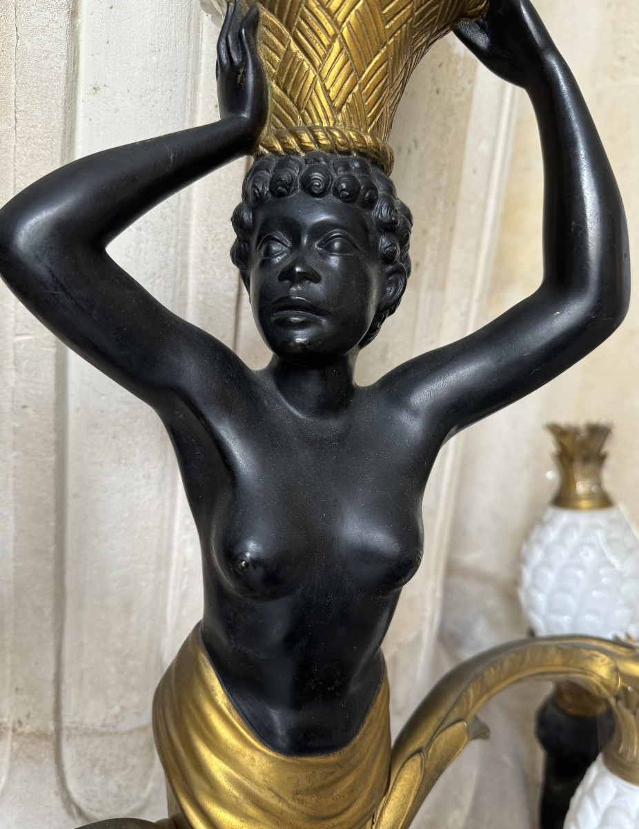 Pair Of Pineapple-carrying Wall Lights From Maison Baguès, Circa 1950-photo-3