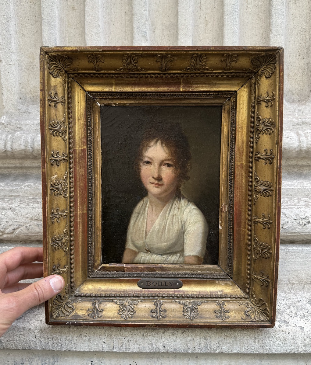 Portrait Of A Young Woman Around 1800, In The Style Of Louis-léopold Boilly-photo-4