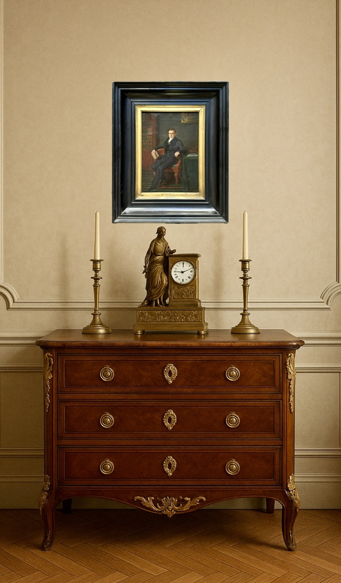 Portrait Of A Man In His Library, Circa 1830-photo-6