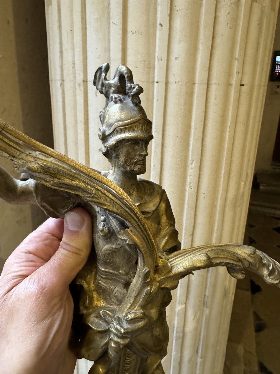 Pair Of Regency Style Bronze Wall Lights -photo-3