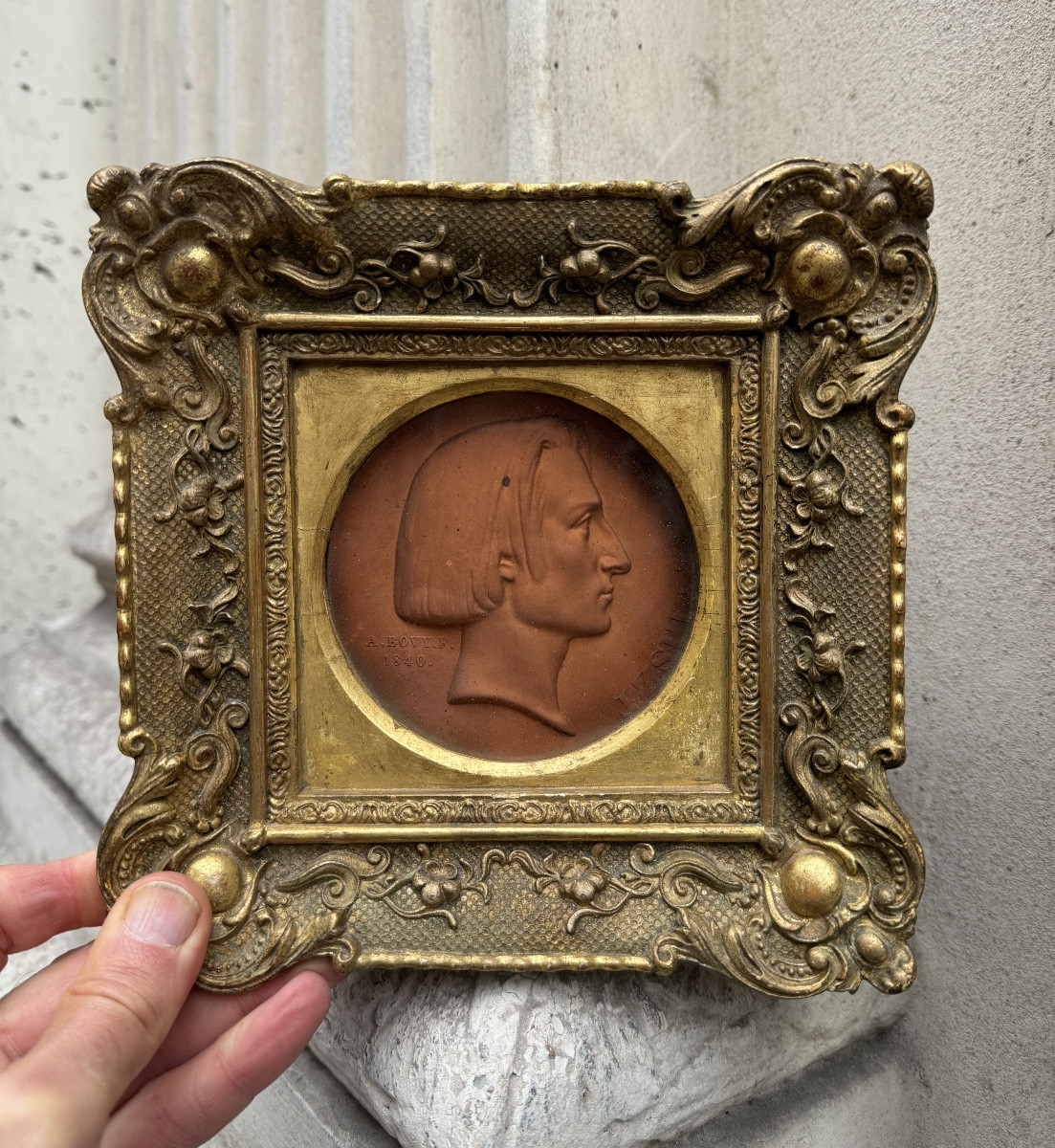 Franz Liszt, Médaillon Par Antoine Bovy 1840-photo-1